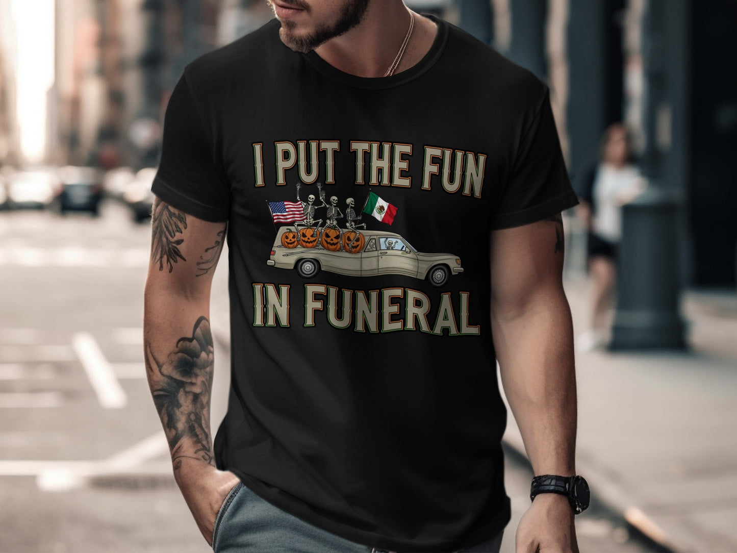 I Put The Fun In Funeral Graphic Tee product type