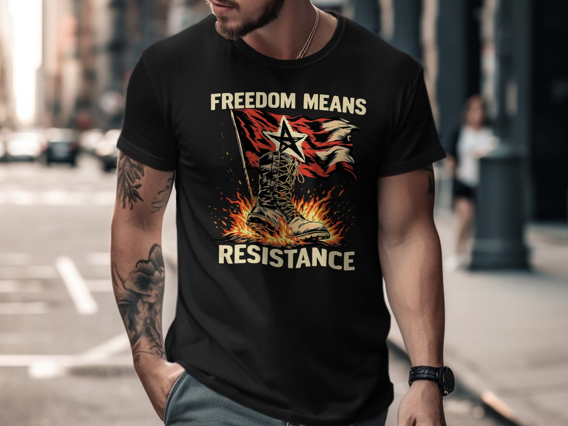 Freedom Means Resistance Graphic T-Shirt
