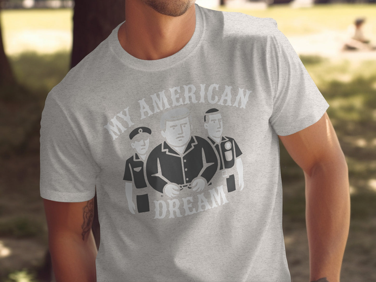 My American Dream Graphic Gray Shirt product type