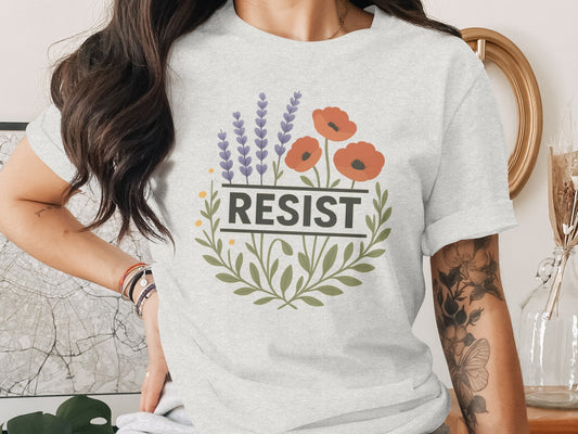 Resist Wildflower Design Graphic T-Shirt product