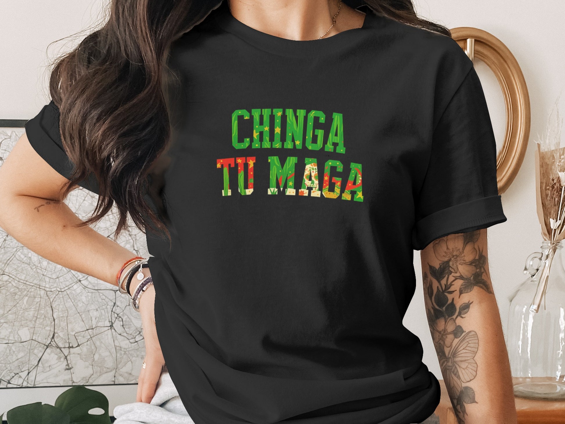 Chinga Tu Maga Graphic T-Shirt Unique Fashion Product