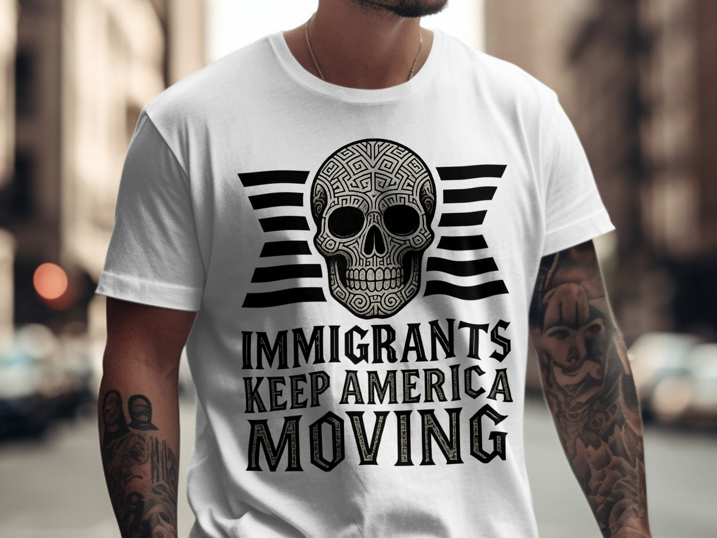 Immigrants Keep America Moving Printed Shirt Product