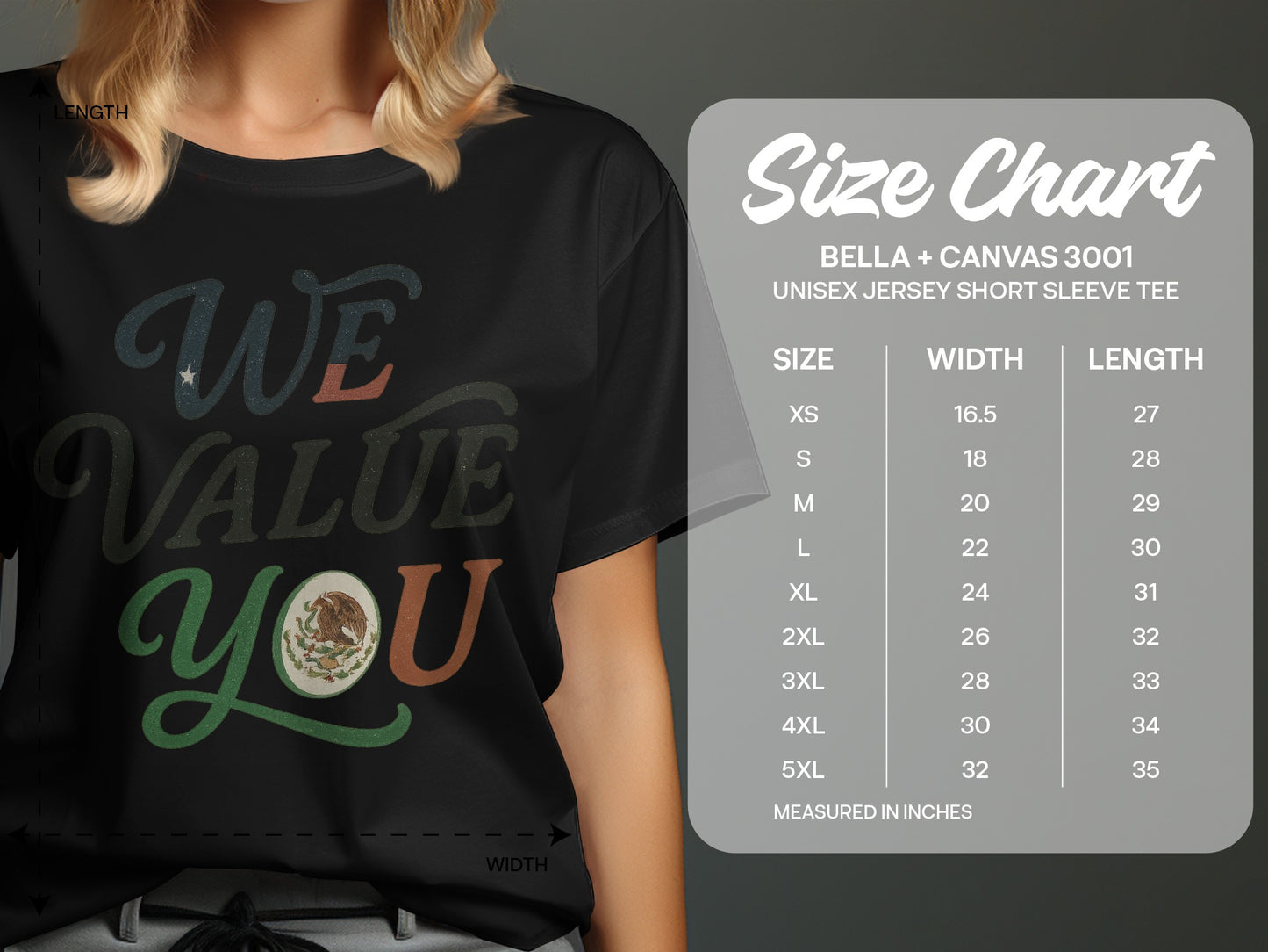 We Value You Unisex Jersey Short Sleeve Tee product