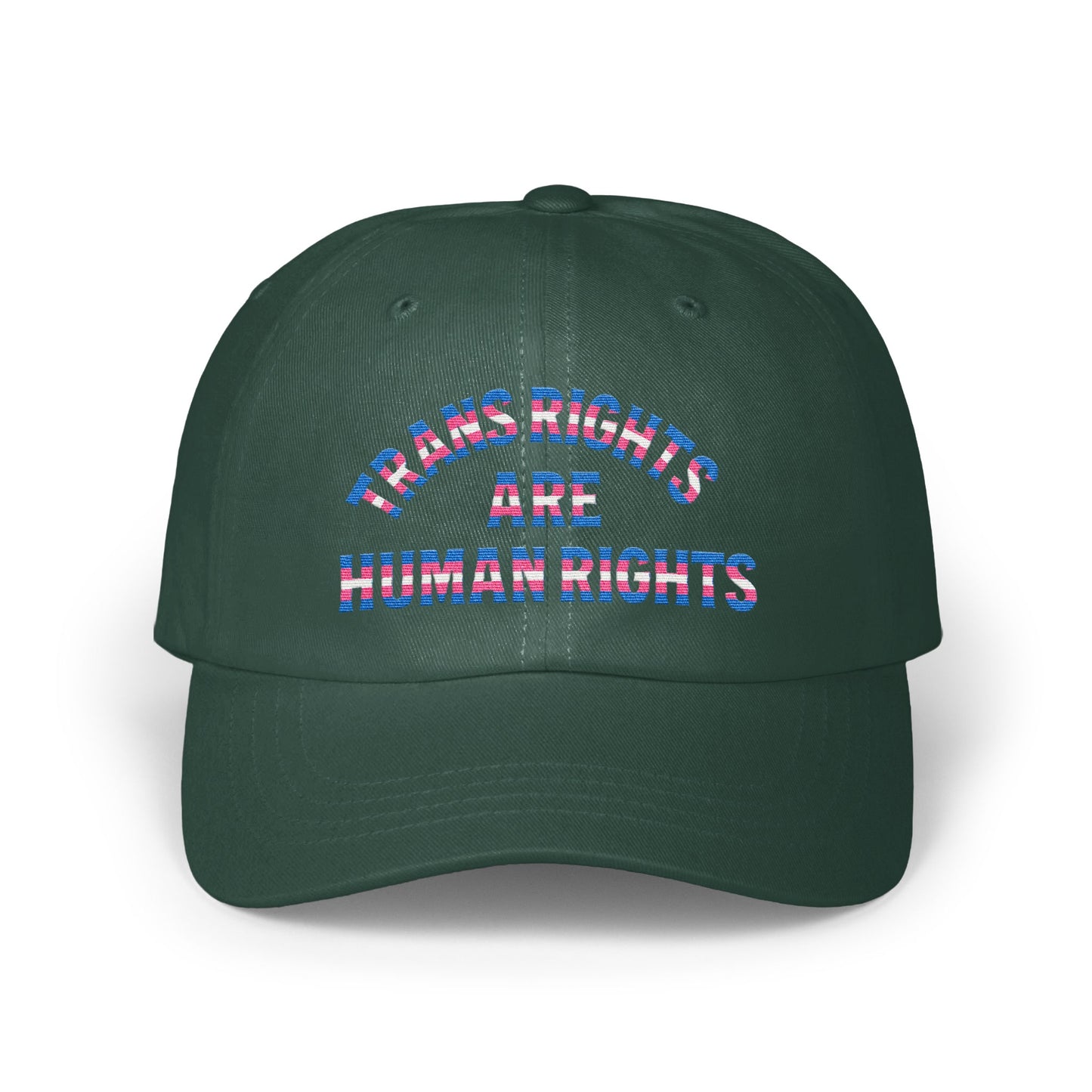 Trans Rights Are Human Rights embroidered product type