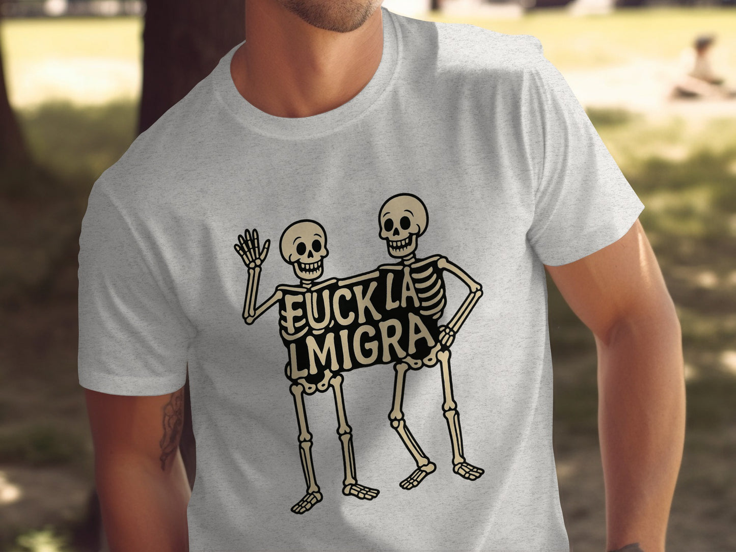 Skeletons Protest Message Graphic T-Shirt product
