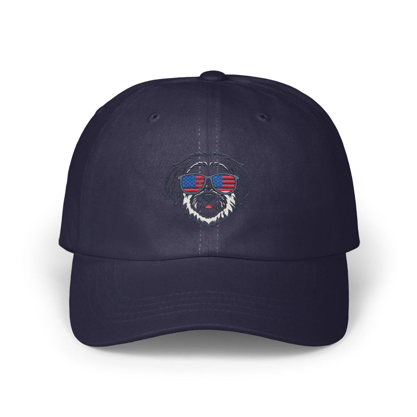 Patriotic Dog With Sunglasses Embroidered Hat product