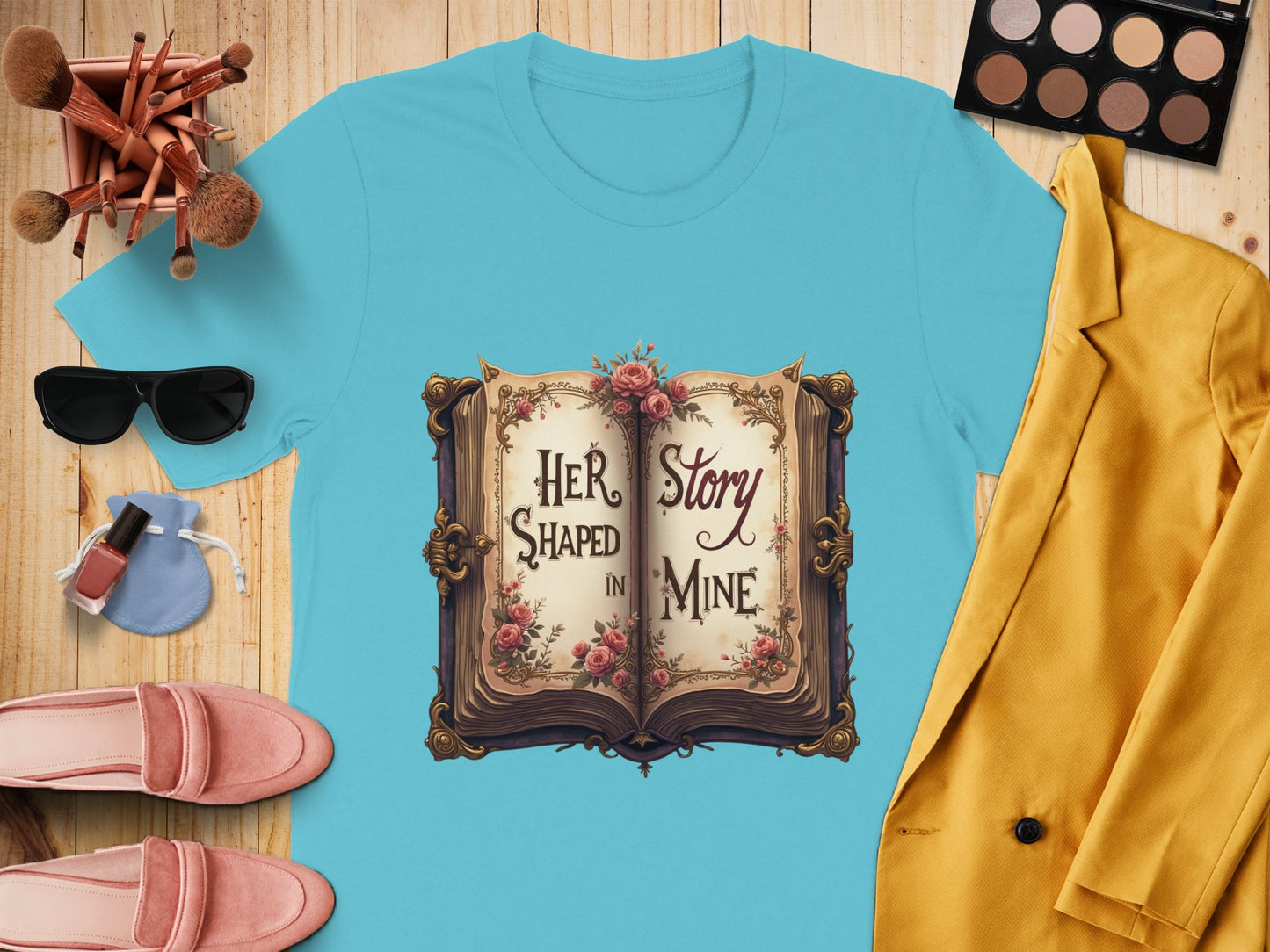 Her Story Shaped In Mine Book Themed T-shirt product