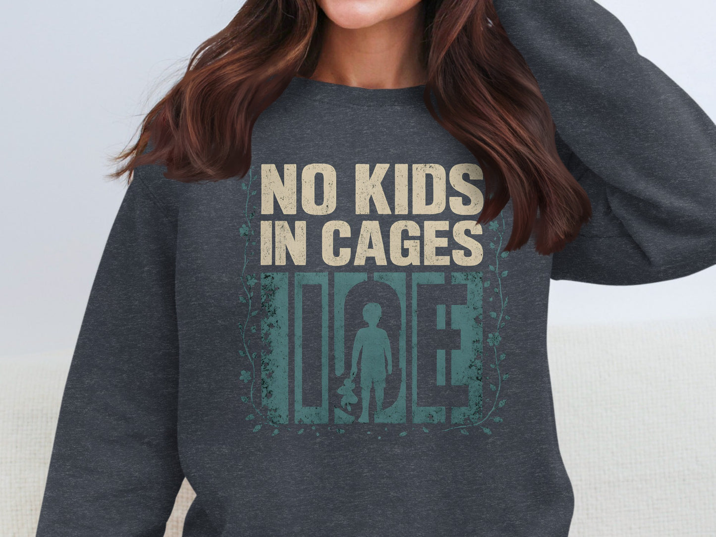 No Kids In Cages Graphic Statement Sweatshirt product type