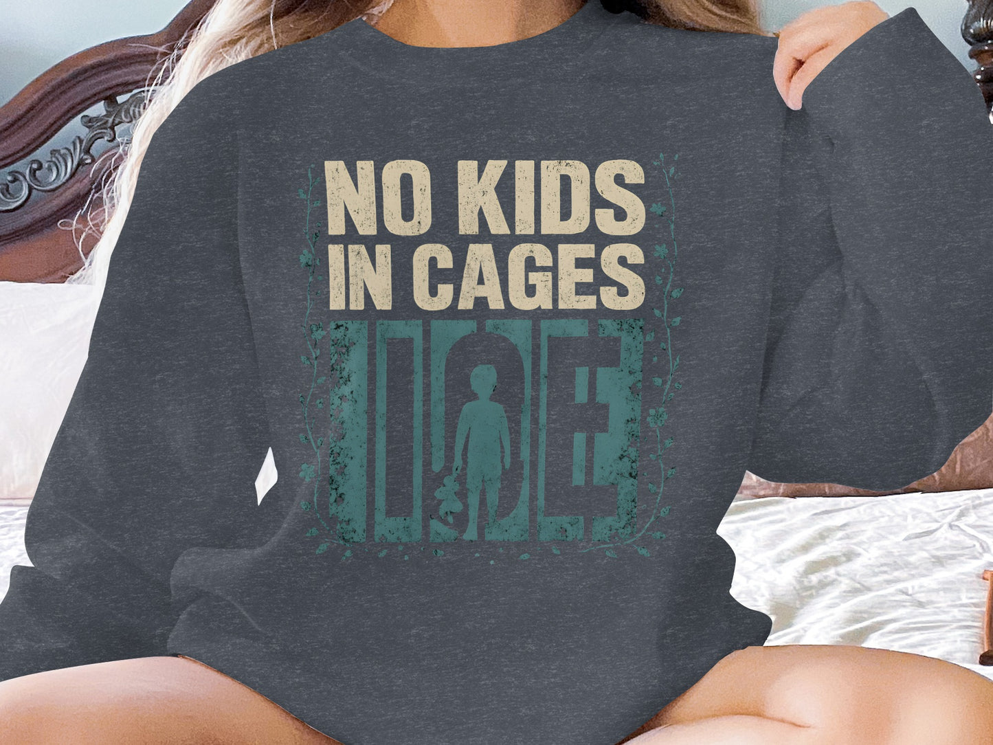 No Kids in Cages Graphic Long Sleeve Shirt product