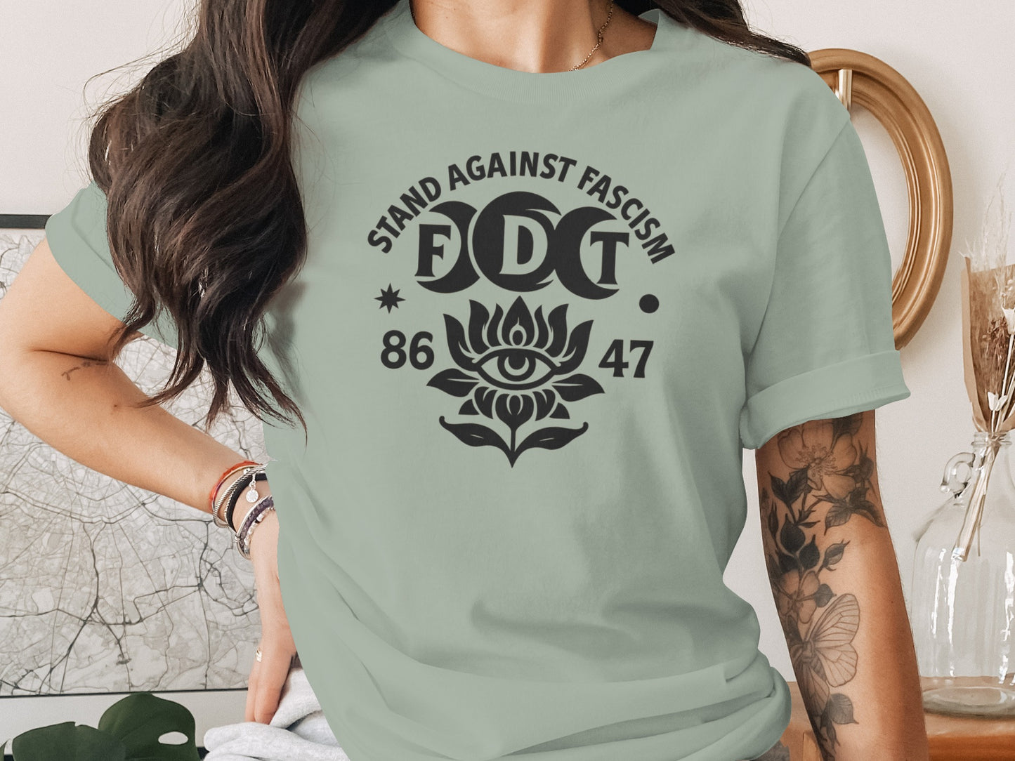 Stand Against Fascism 86 47 Artistic Design T-shirt