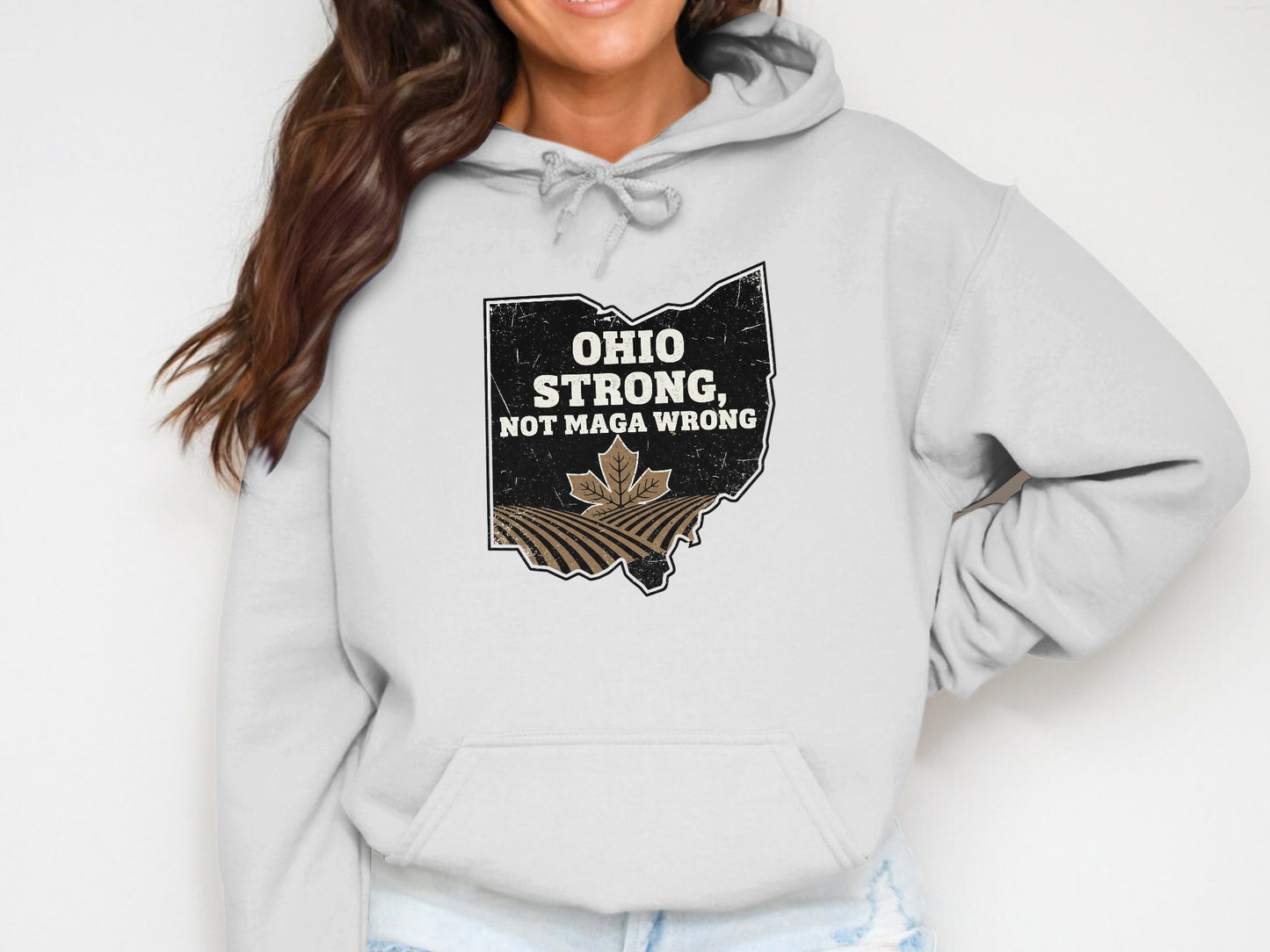 Ohio Strong Not Maga Wrong Graphic Hoodie product type