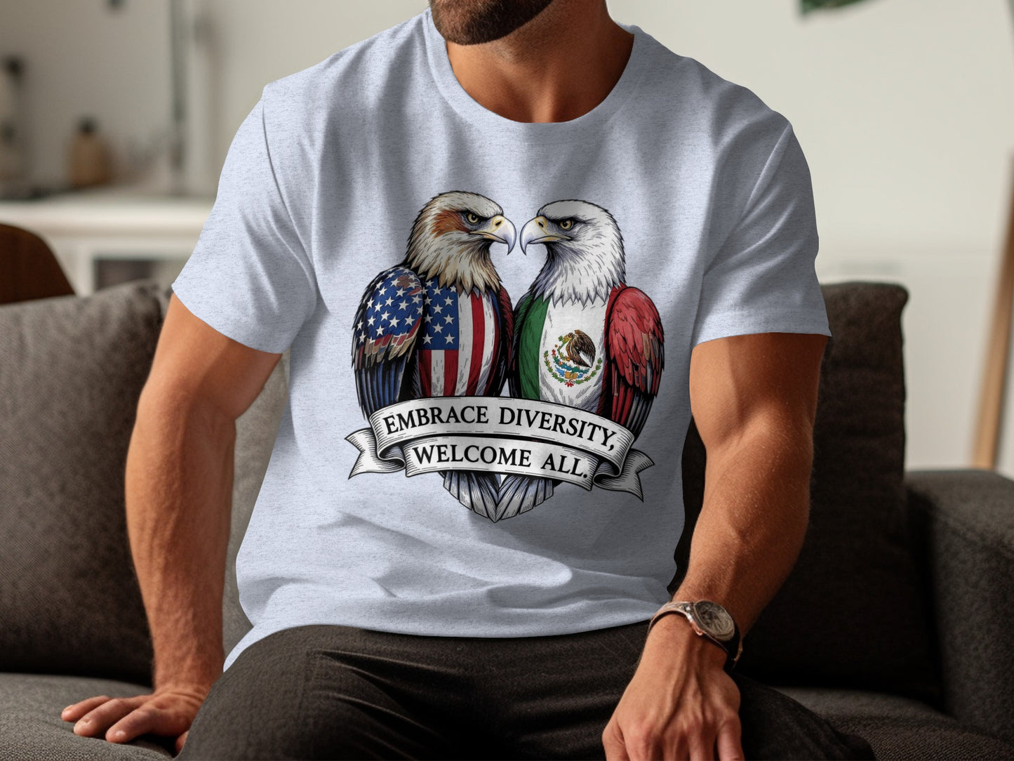 Embrace Diversity Welcome All Statement T-shirt product