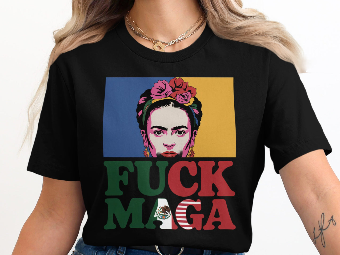 Bold Statement Fuck MAGA Design T Shirt product