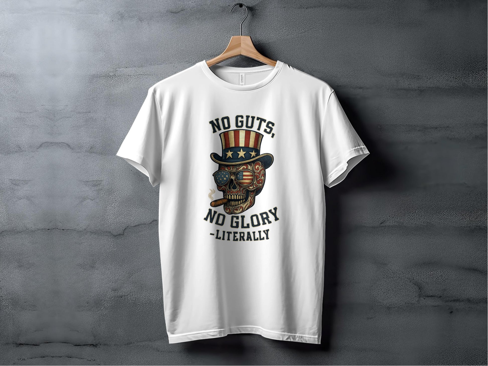No Guts No Glory Literally Skull Graphic T-shirt product