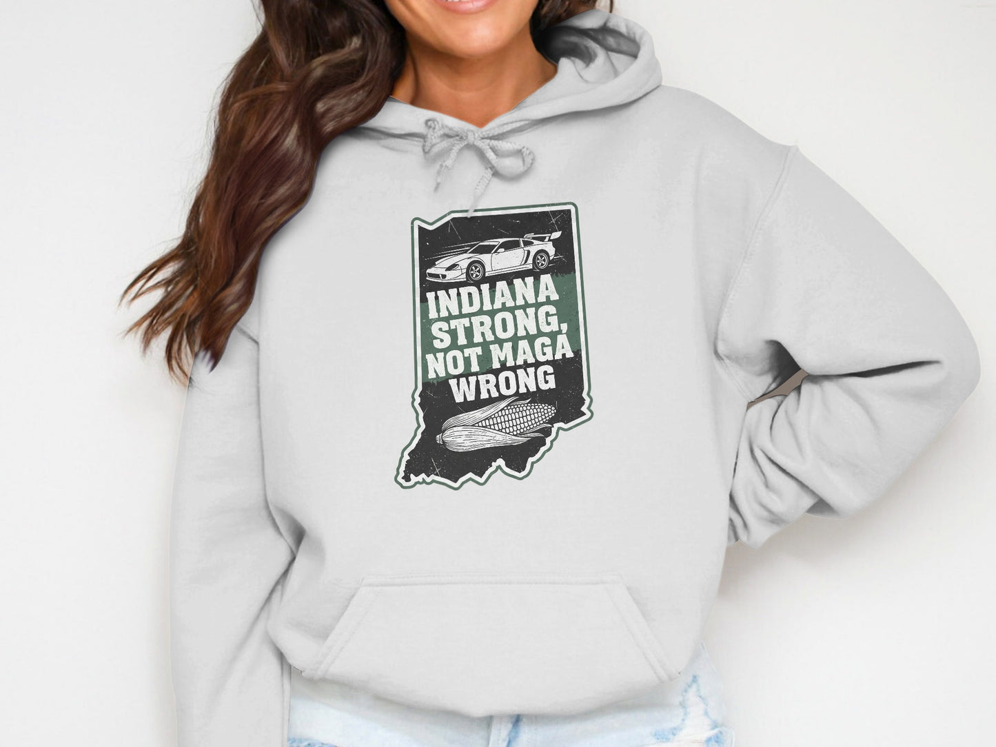 Indiana Strong Not MAGA Wrong Hoodie product type