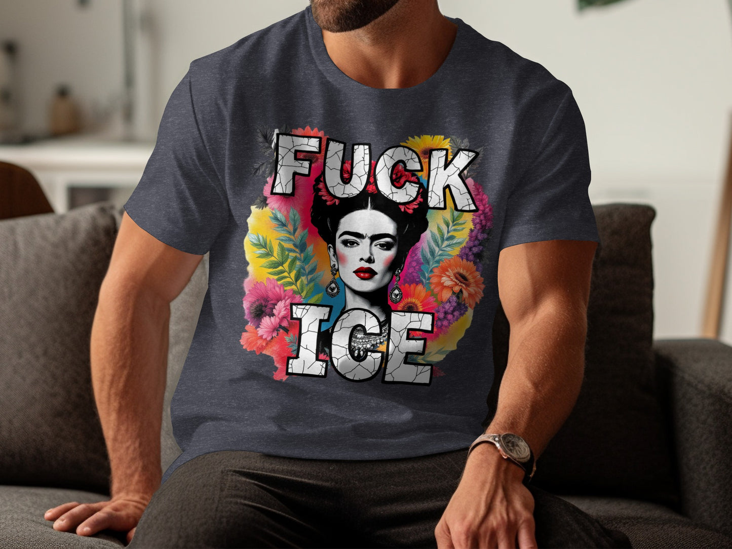 Colorful Floral Graphic T-shirt with Bold Statement product type