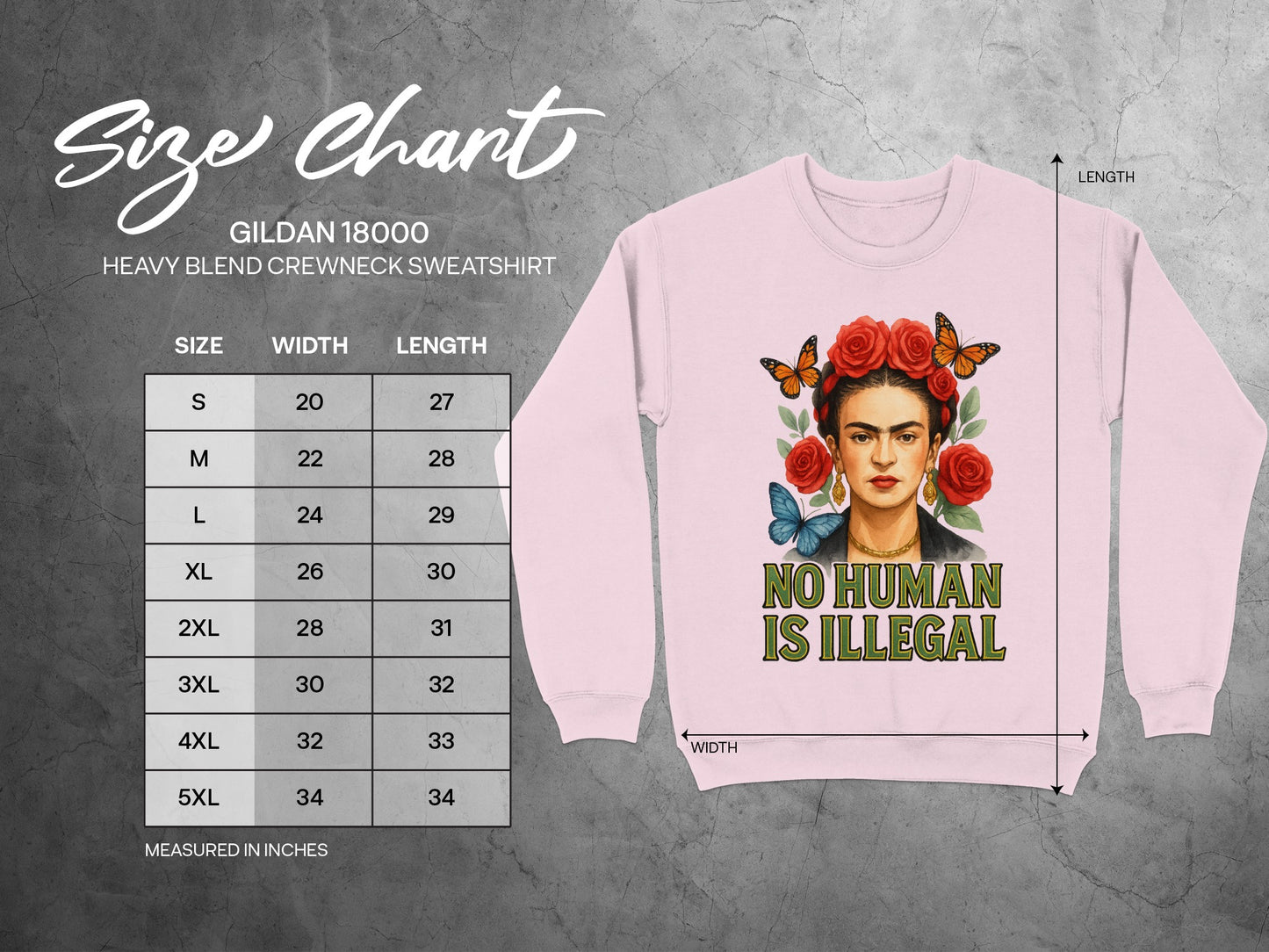 No Human Is Illegal Graphic Sweatshirt Product