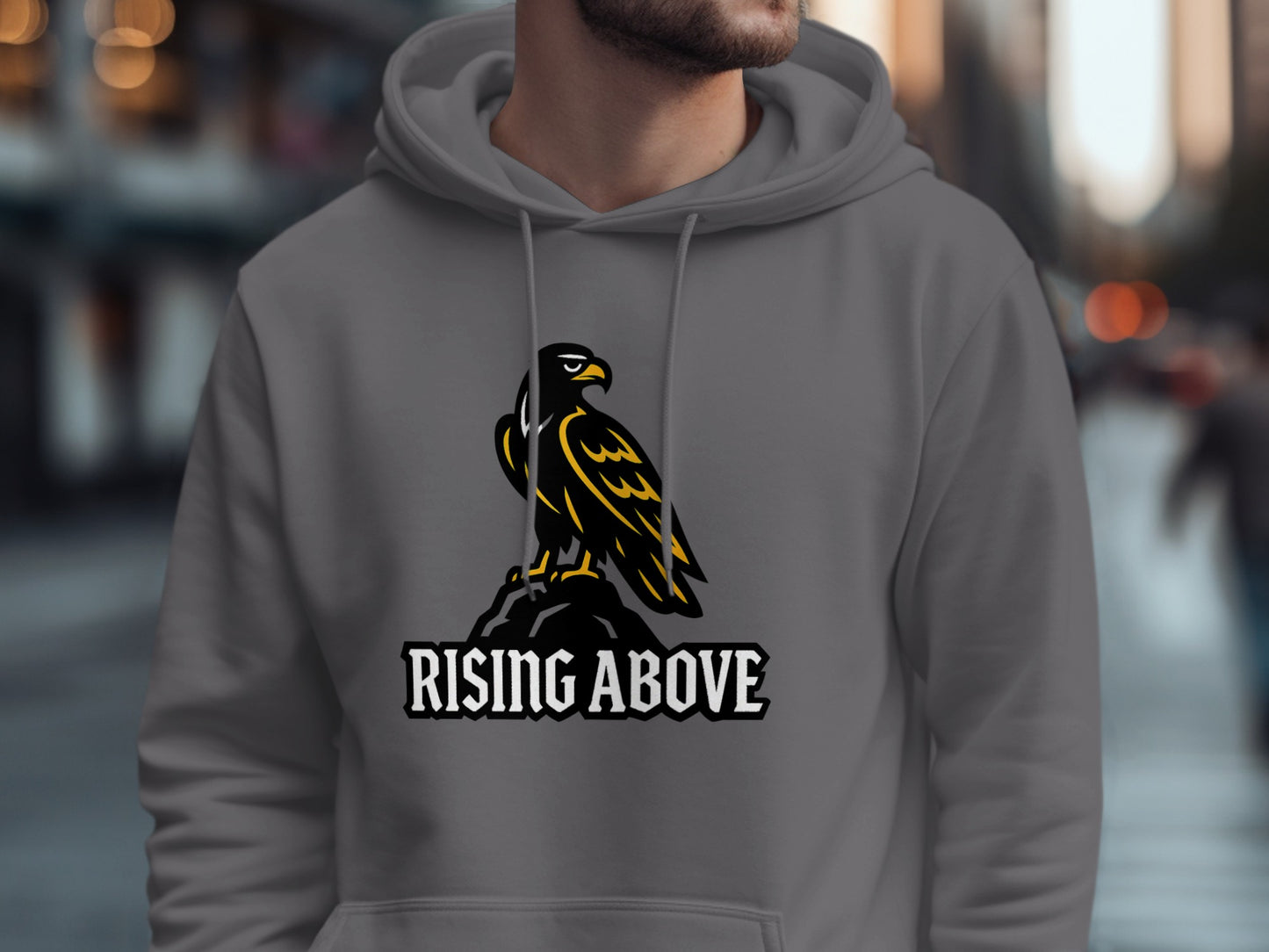 Rising Above Graphic Eagle Hoodie product
