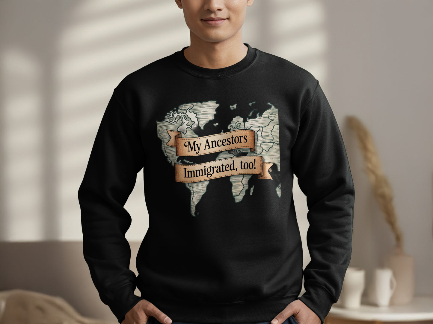 My Ancestors Immigrated Too Map Graphic product type