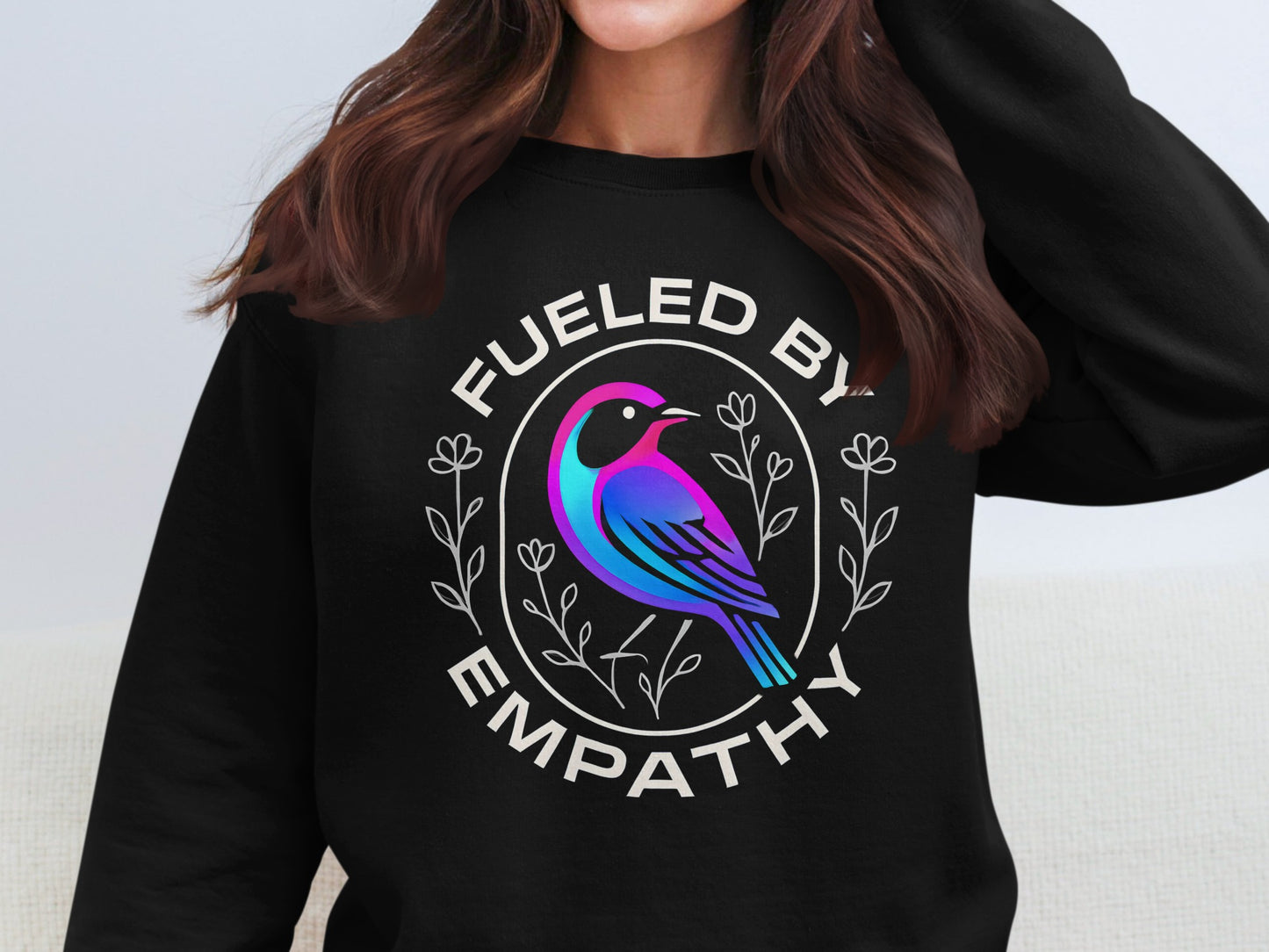 Fueled by Empathy Bird Design Black Sweatshirt product type
