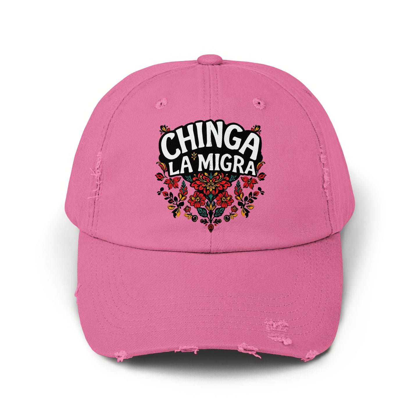Chinga La Migra Distressed Baseball Cap product