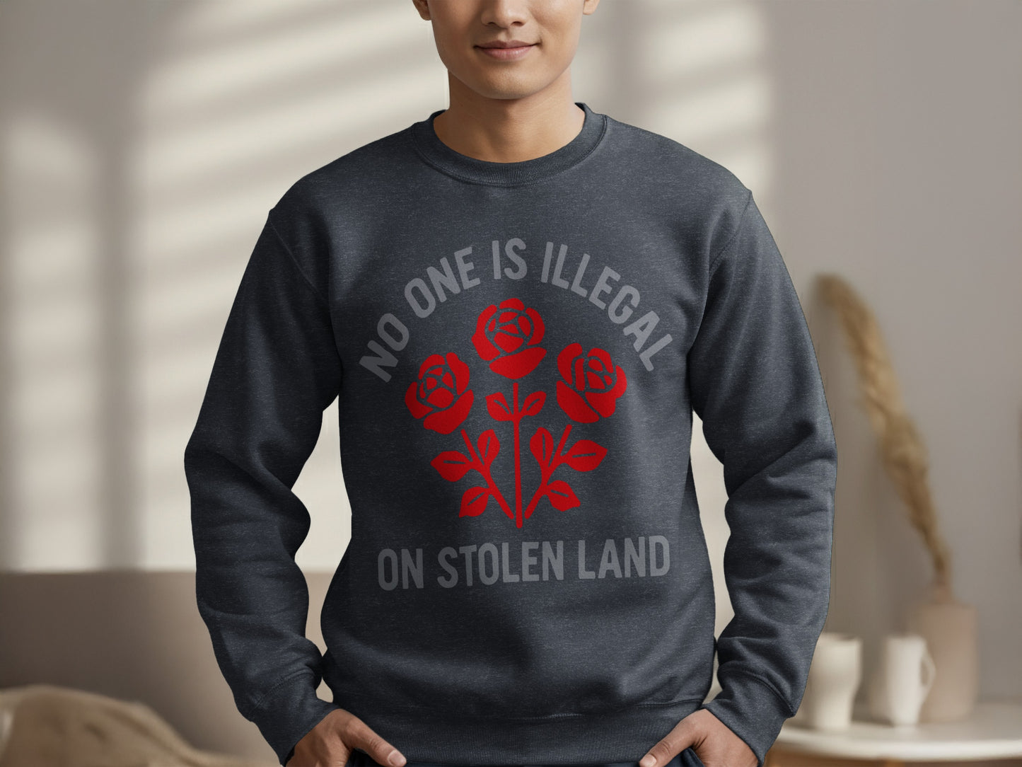 No One Is Illegal on Stolen Land sweatshirt product type