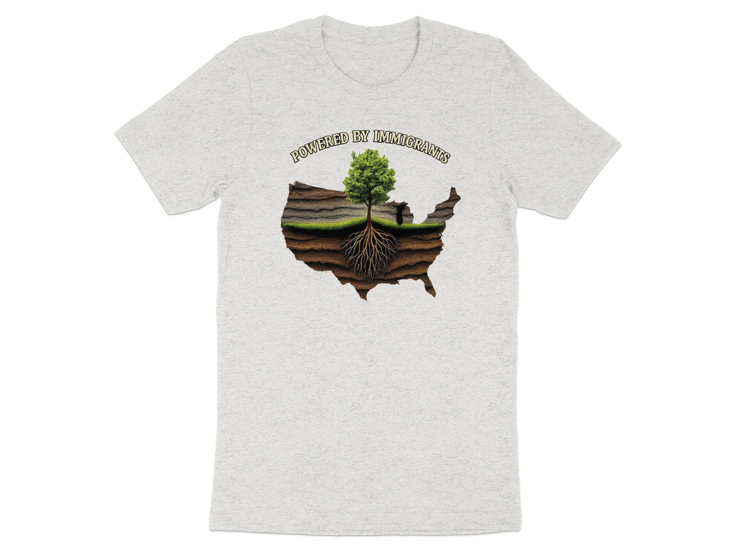Powered By Immigrants USA Map Tree T-shirt product