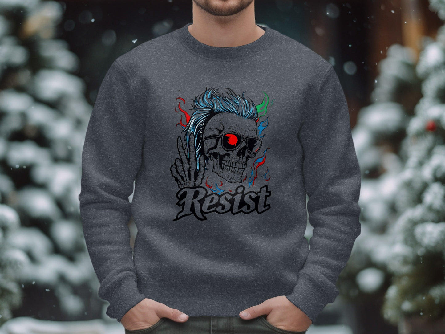 Rebel Skull Resist Graphic Sweatshirt product