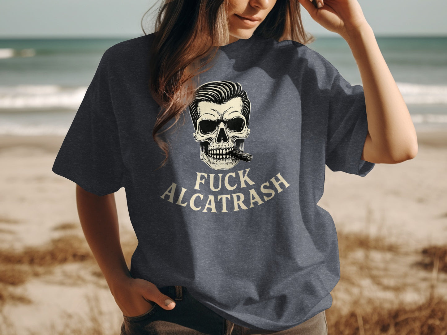 Skull with Cigar Alcatrash Graphic Tee product type