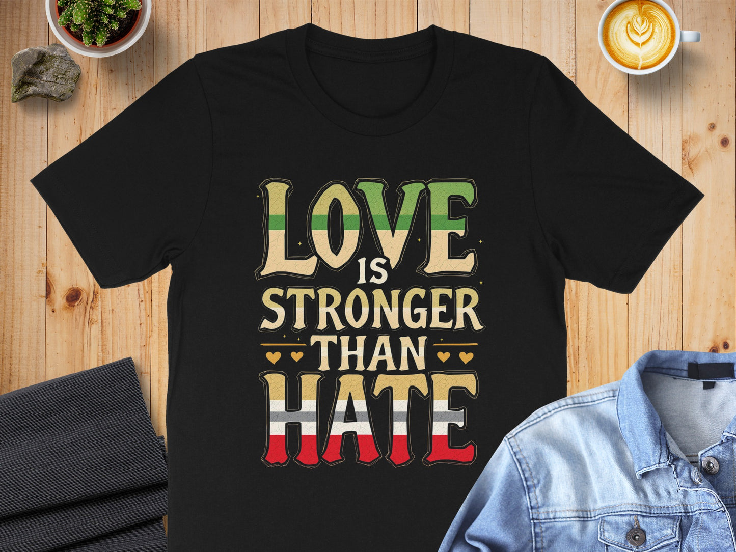 Love is Stronger Than Hate Statement T-shirt product type