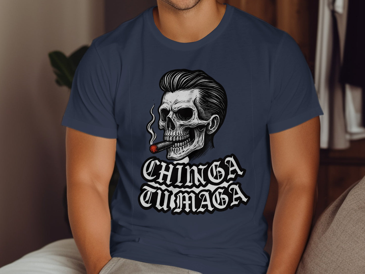 Bold Chinga Tumaga Skull Design T-shirt product