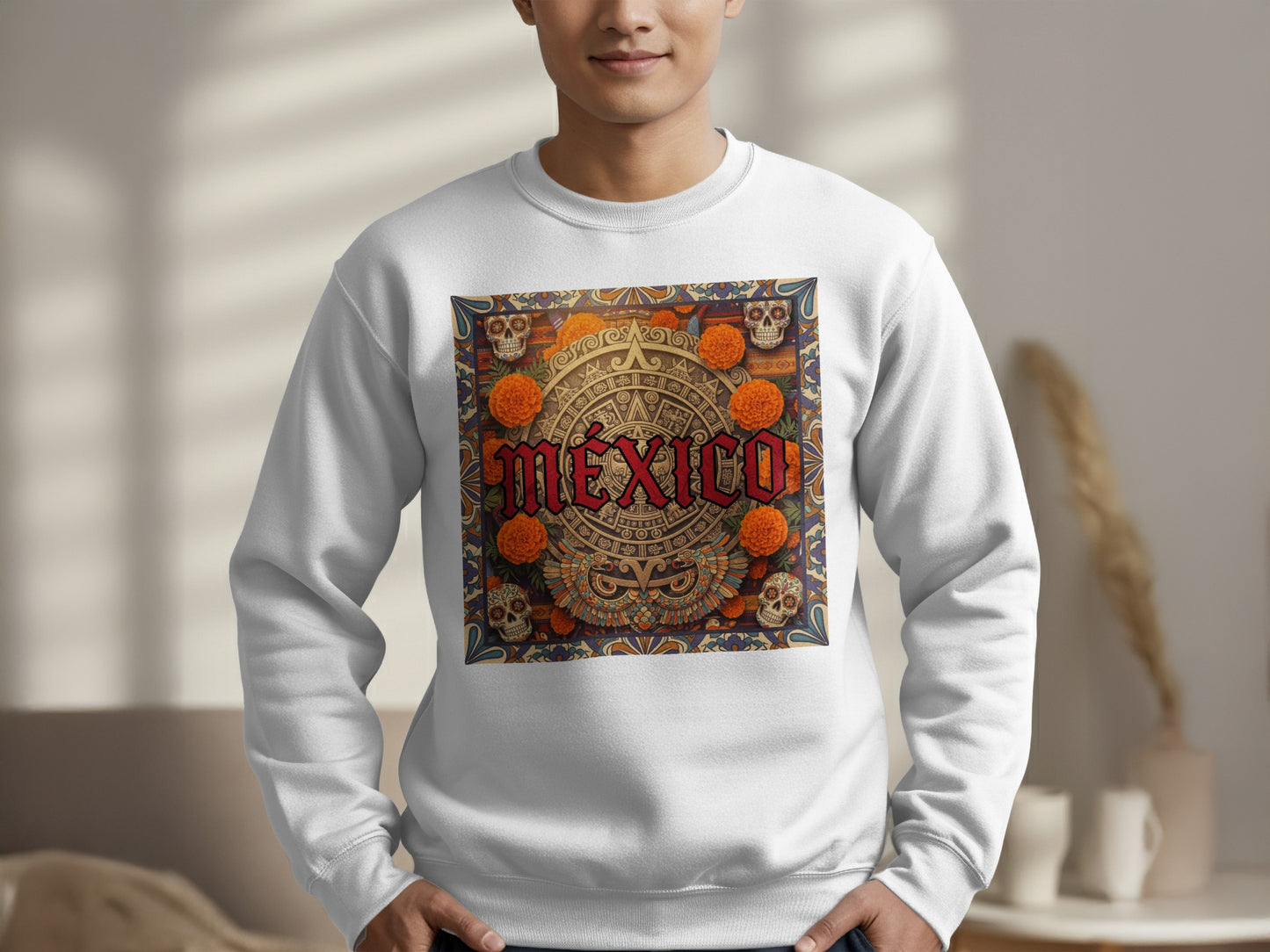 Vibrant Mexico Aztec Inspired Design Sweatshirt product type