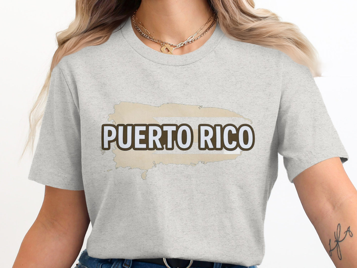 Puerto Rico Map Graphic Tee Shirt product type