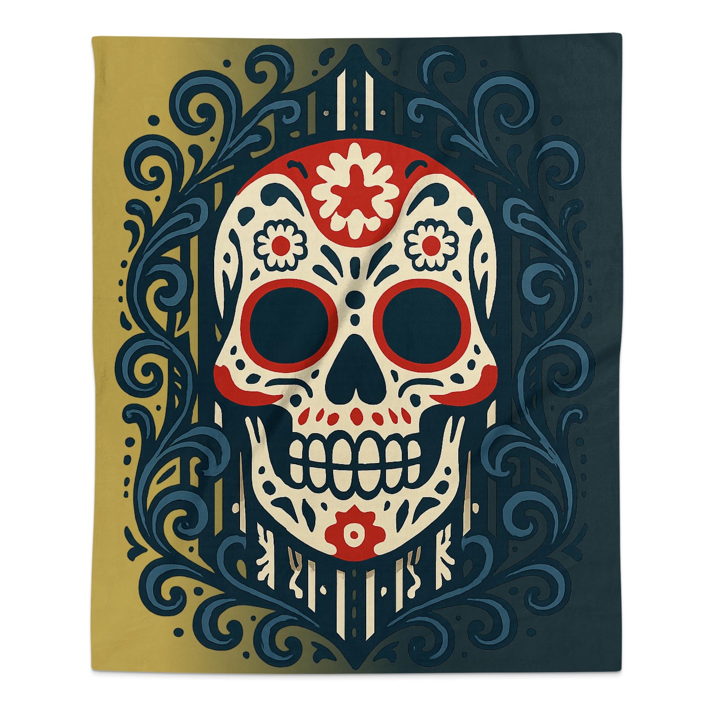 Bold Sugar Skull Design Detailed Art tapestry product