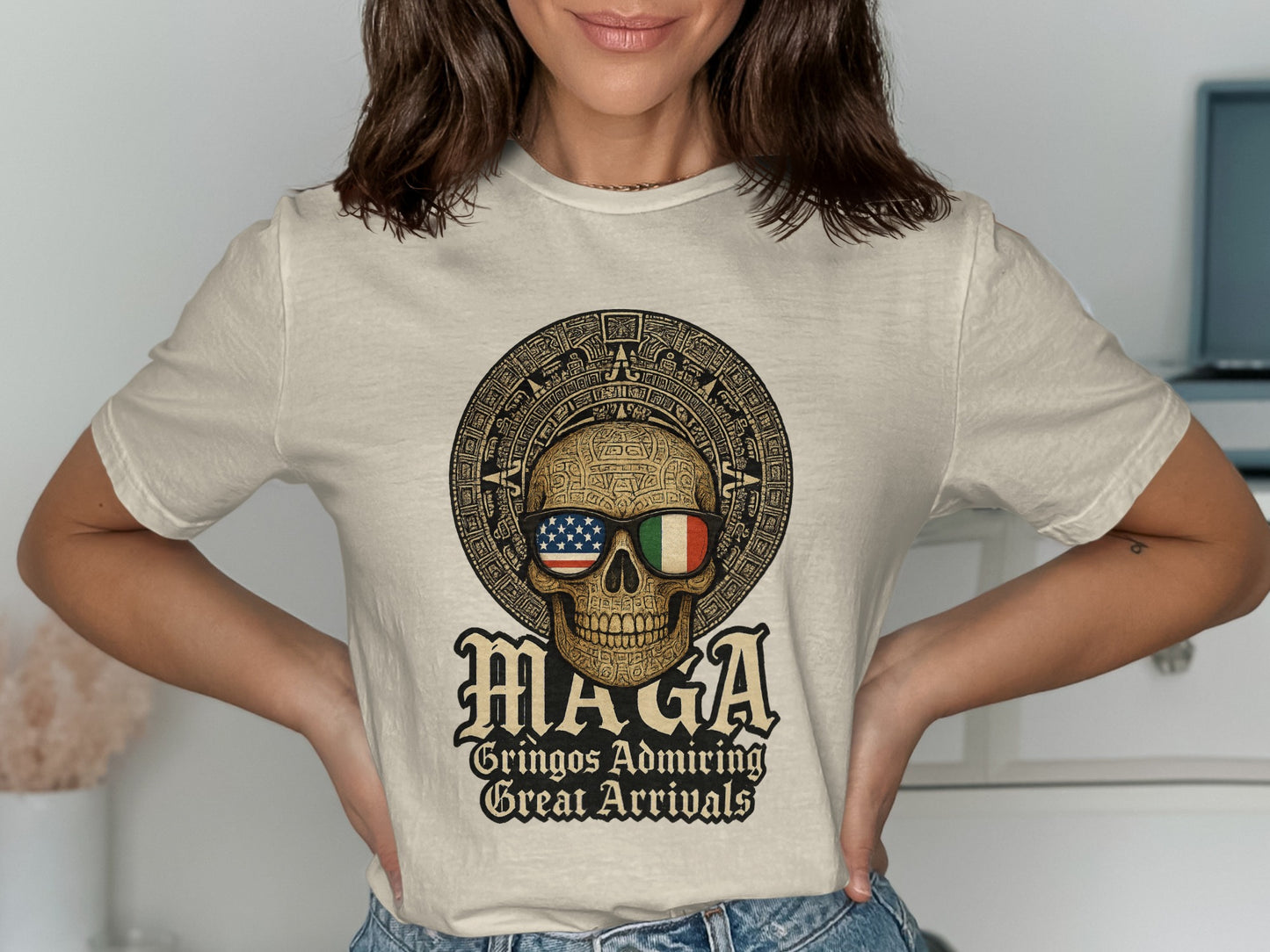 MAGA Gringos Admiring Great Arrivals Skull t-shirt product type