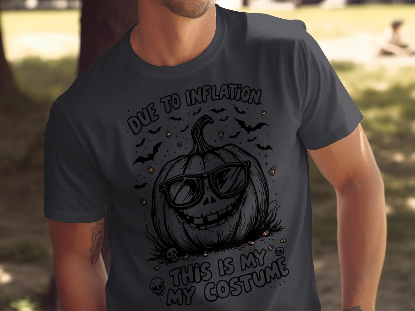 Due To Inflation Skull Pumpkin This Is My Costume product
