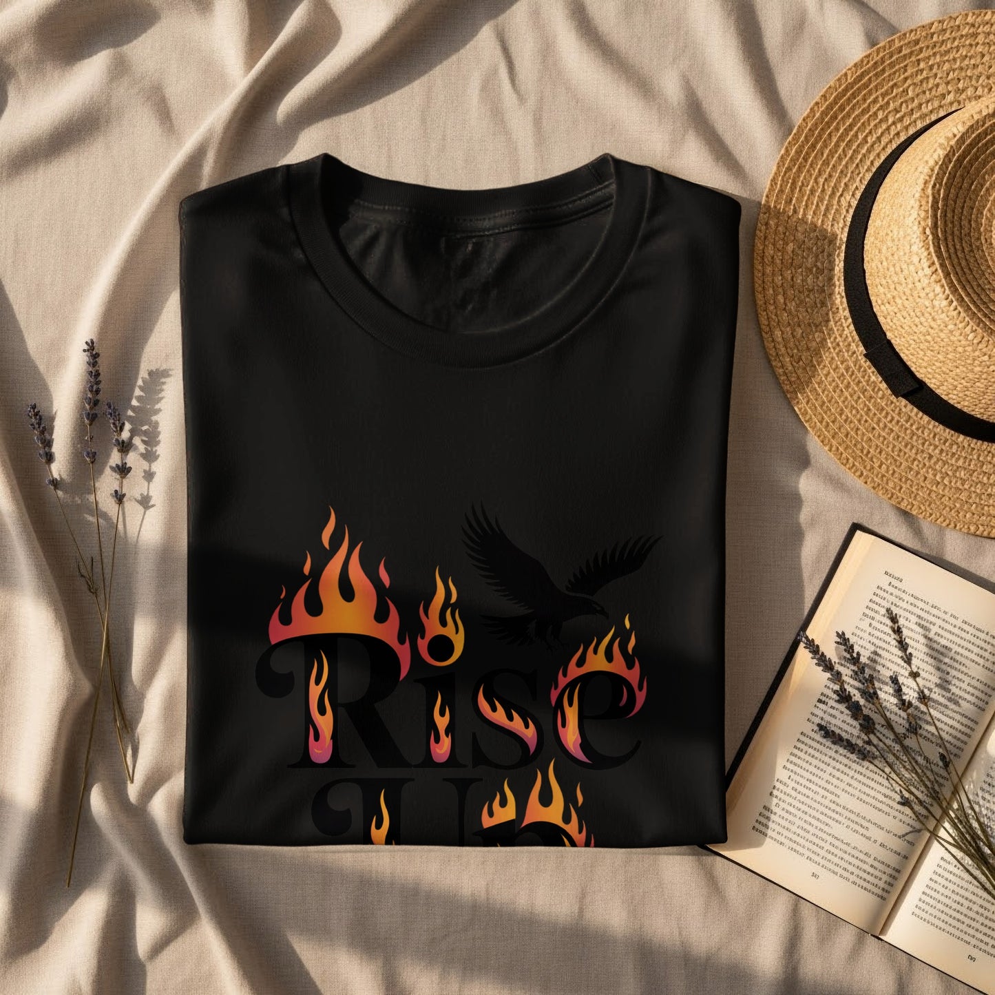 Rise and Soar with Fire Flame Design Shirt product type