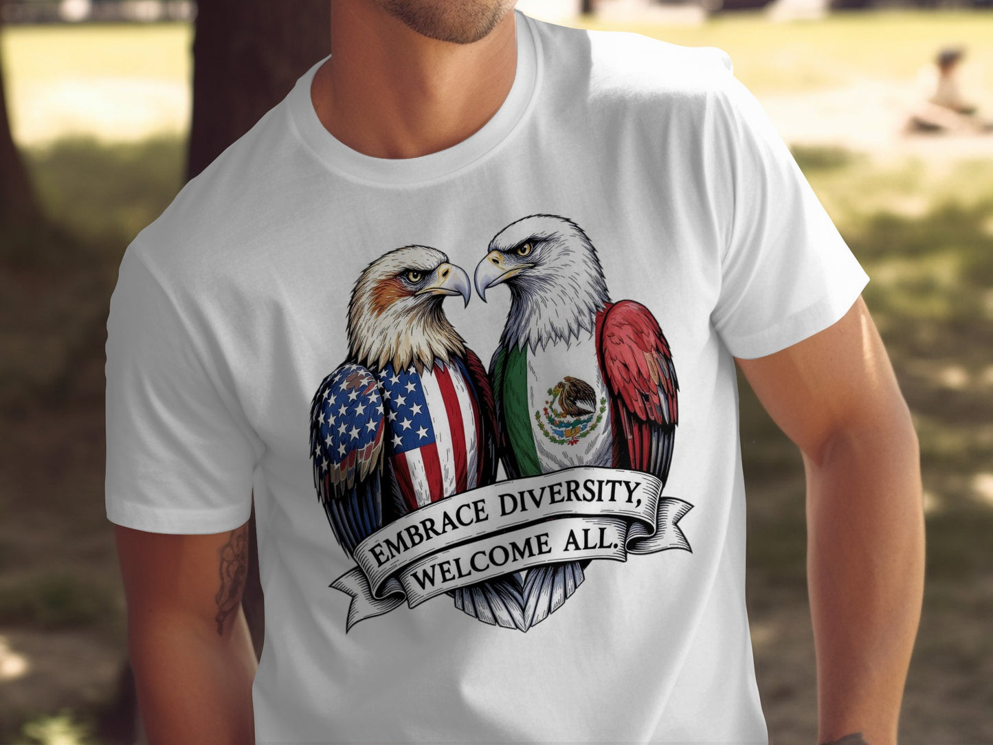 Embrace Diversity Welcome All Eagle T-Shirt product