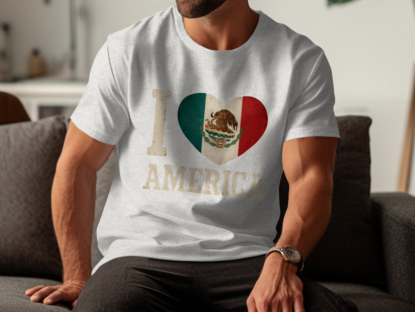 I Love America Heart Flag Design T-Shirt product