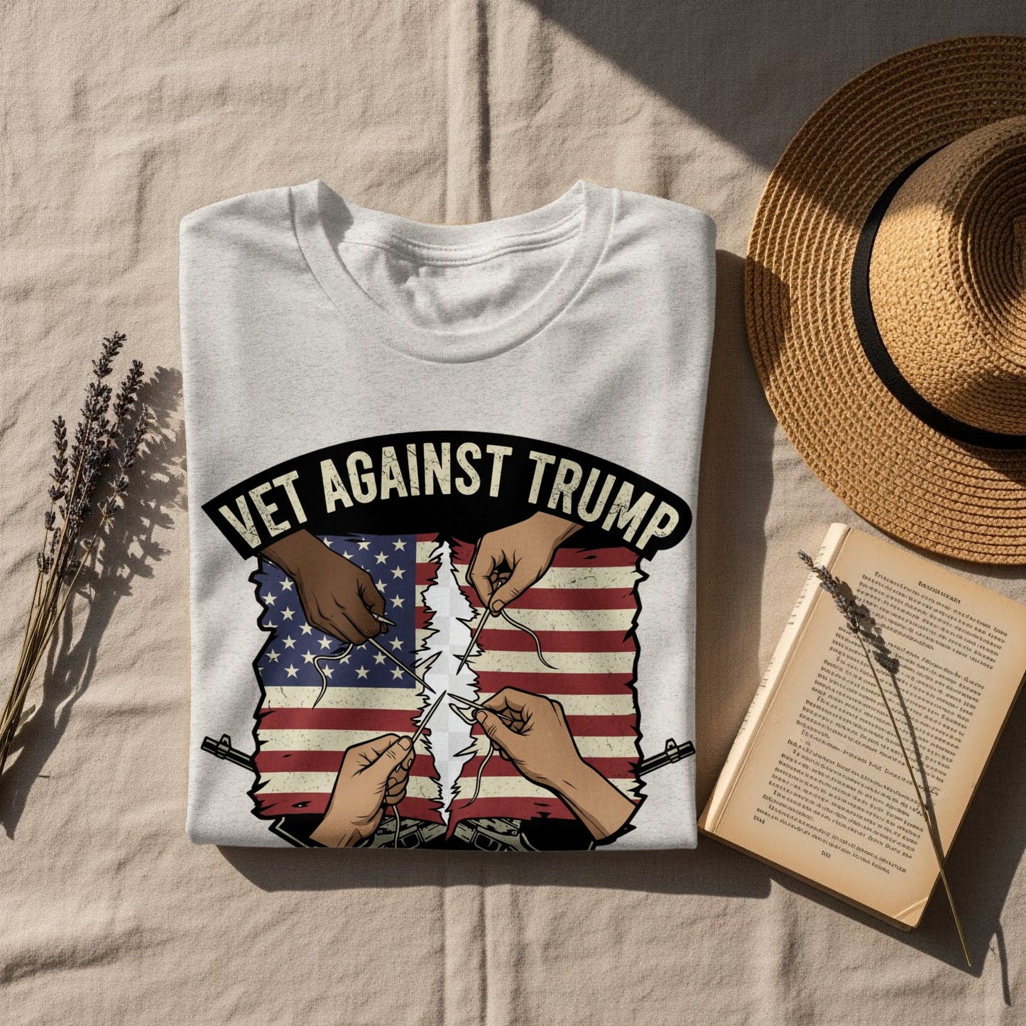 Vet Against Trump Patriotic Graphic Tee product
