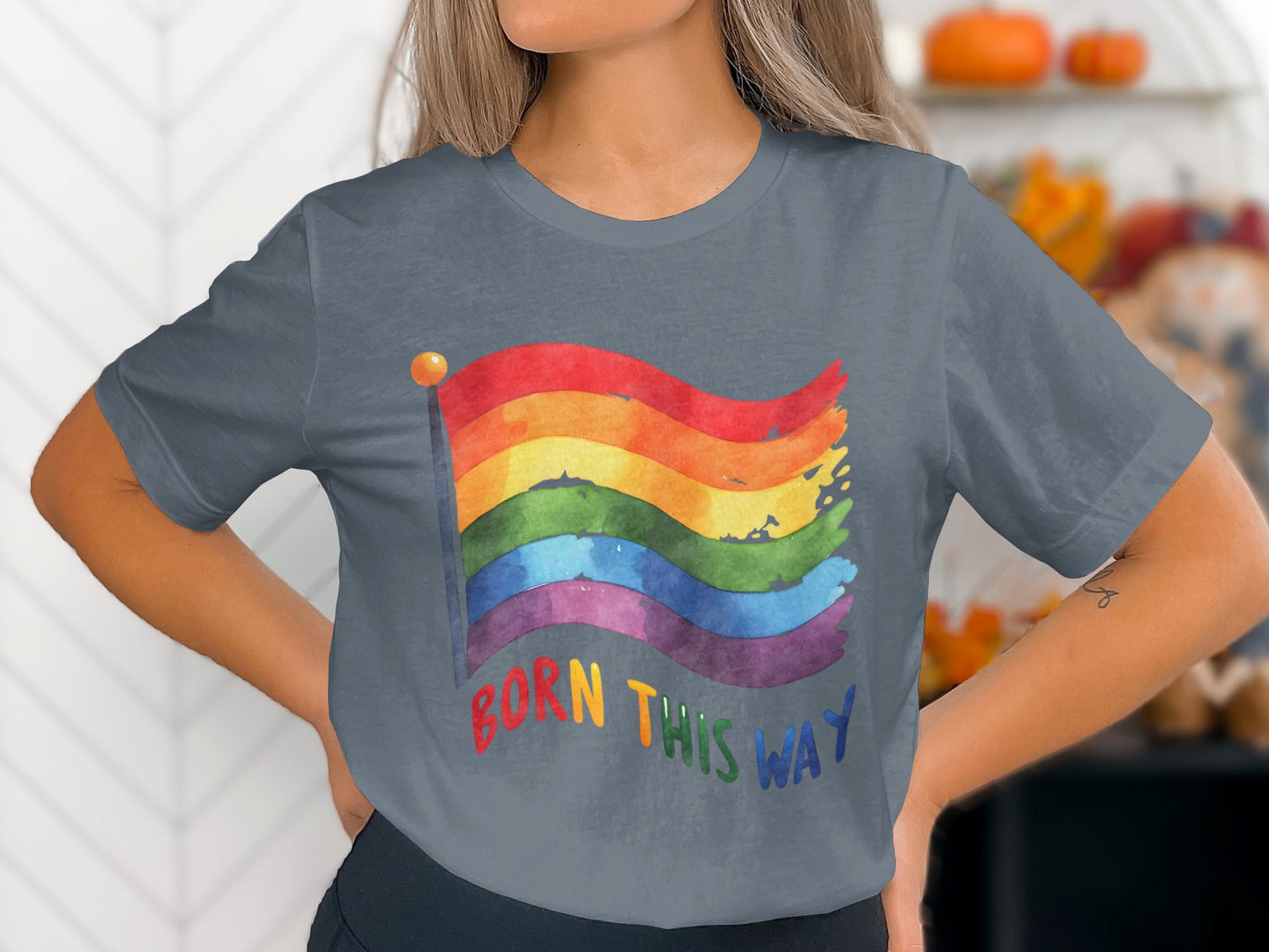 Born This Way Rainbow Flag Graphic T-Shirt product