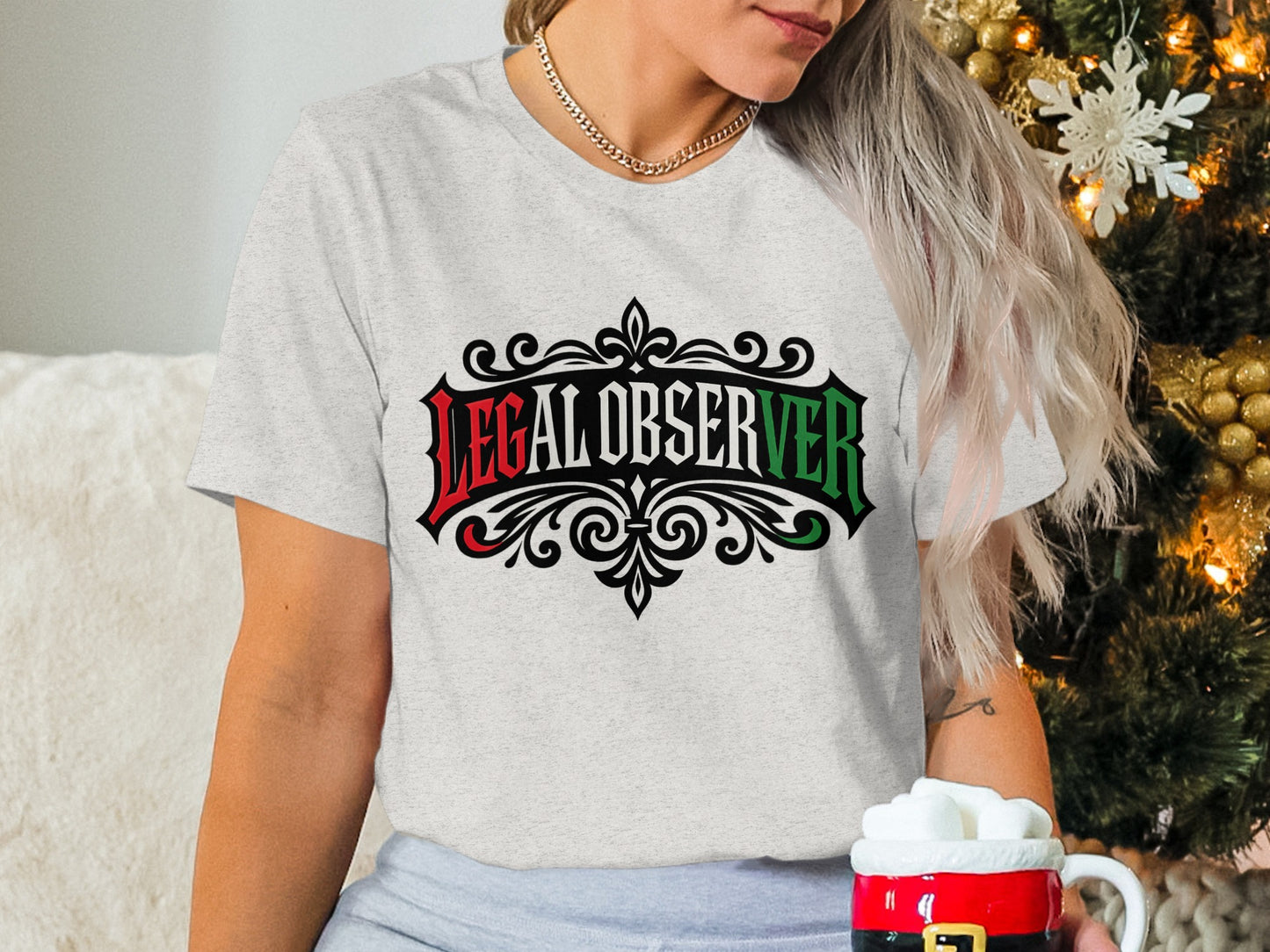 Legal Observer Decorative Text Graphic T-Shirt