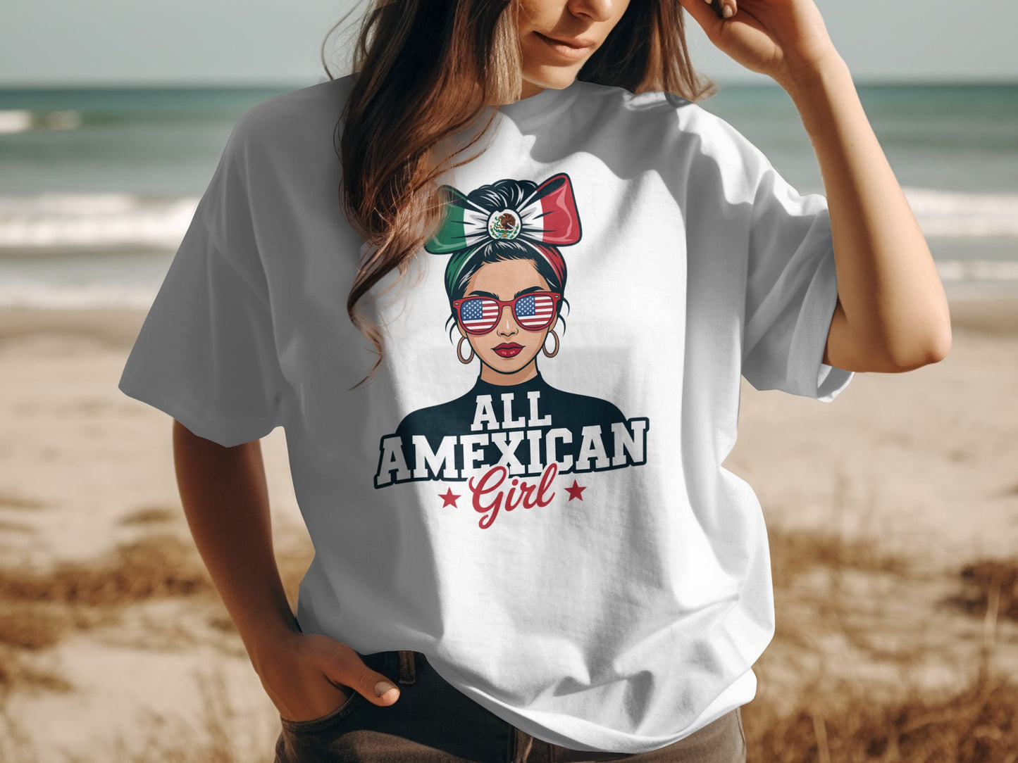 All American Girl Graphic Printed T-Shirt product