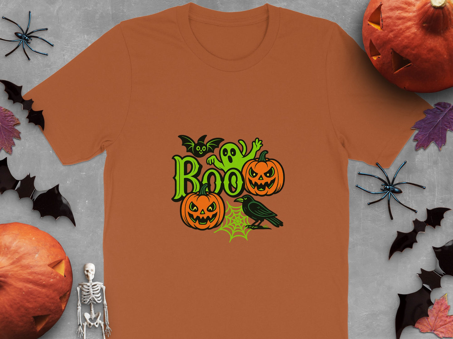 Halloween Boo Ghost Pumpkin Anti Trump Graphic T-Shirts