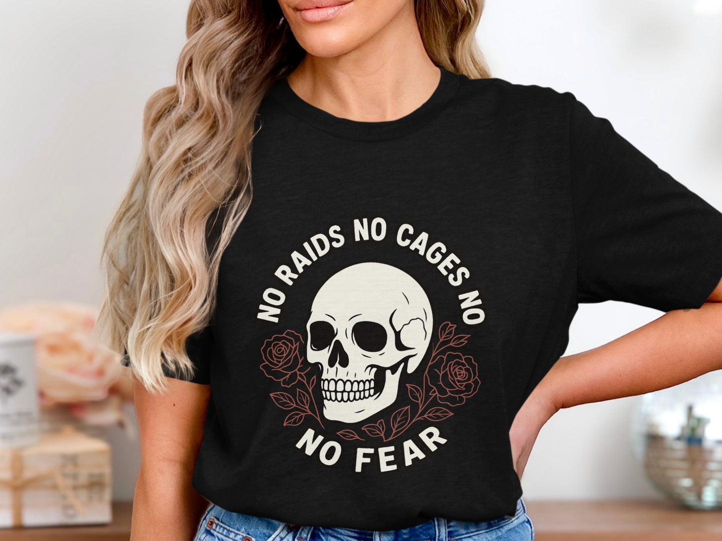 No Raids No Cages No Fear Skull Design product type