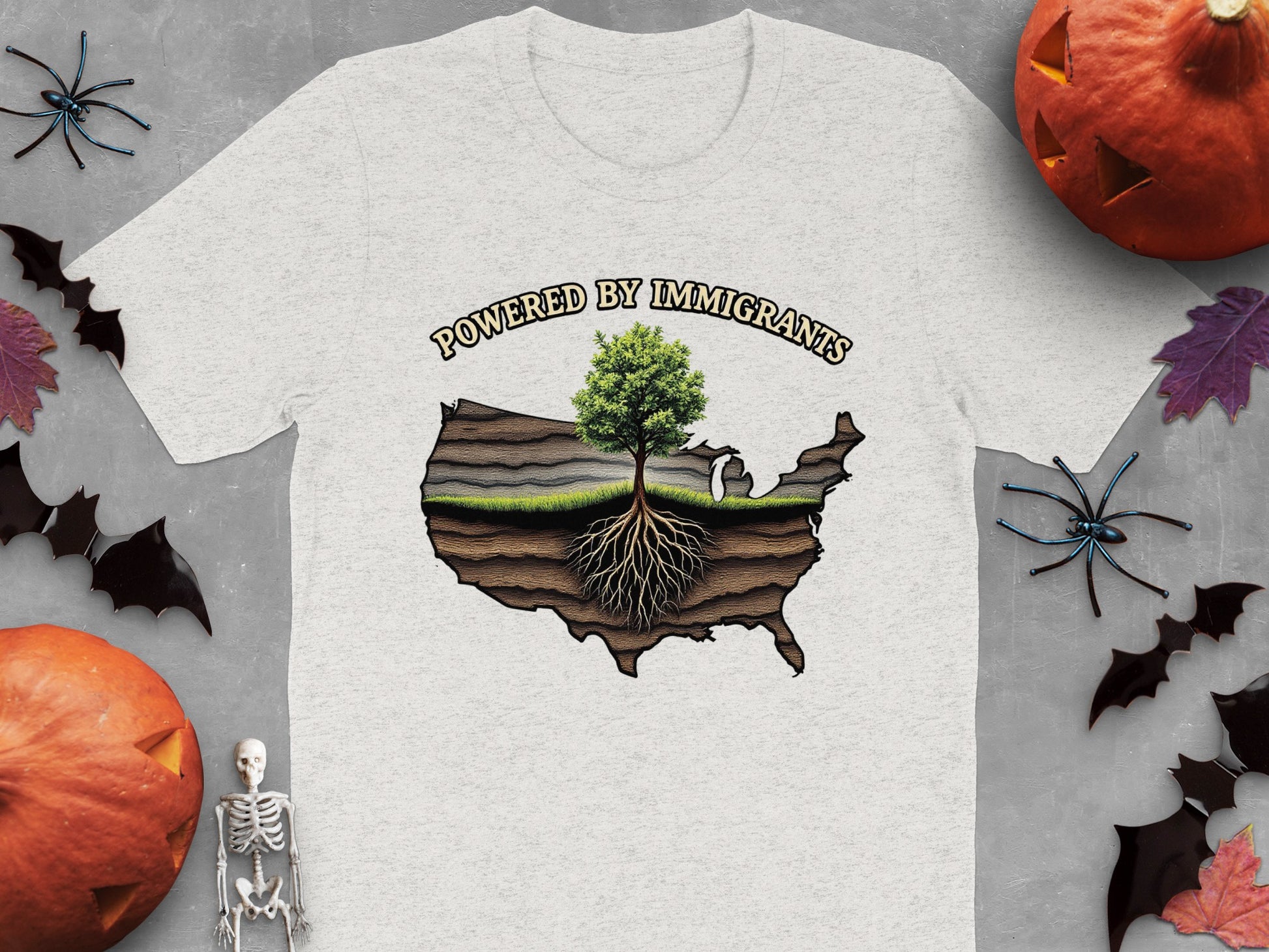 Powered by Immigrants United States Tree T-Shirt product