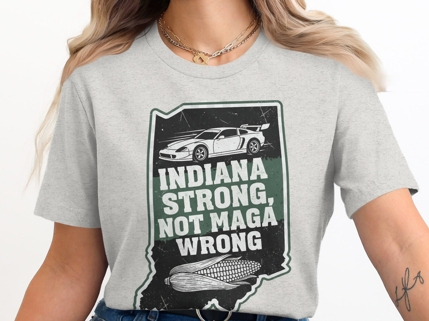 Indiana Strong Not Maga Wrong Graphic Tee product type