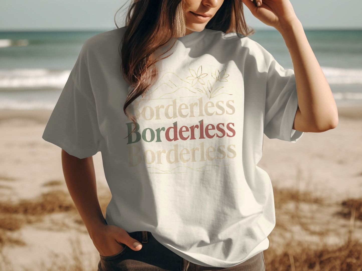 Borderless Graphic Unisex T-Shirt Casual Wear product