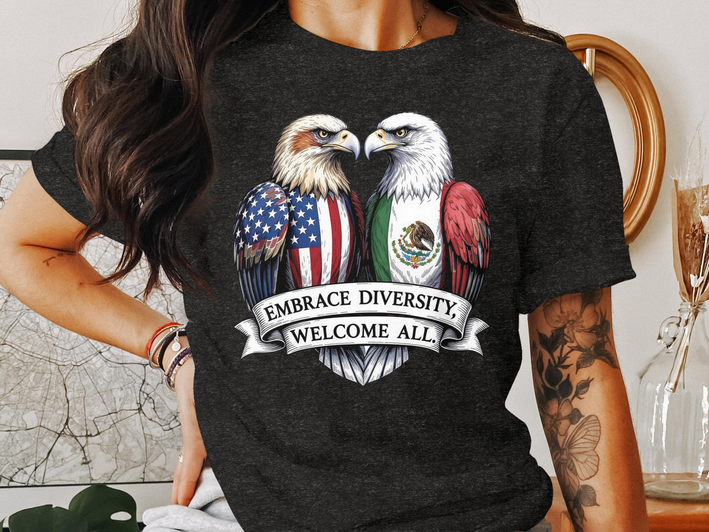 Embrace Diversity Welcome All Eagles Graphic T-Shirt product