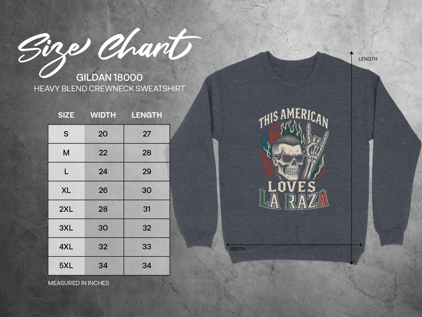 This American Loves La Raza Crewneck Sweatshirt product